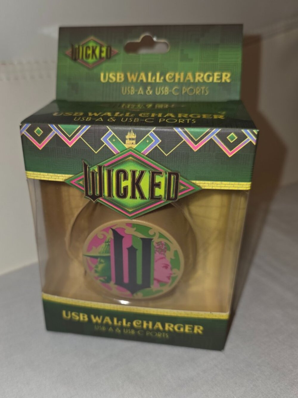 Wicked USB Wall Charger Dual-Port USB-A USB-C Holiday Witch Witchy Preteen Gift